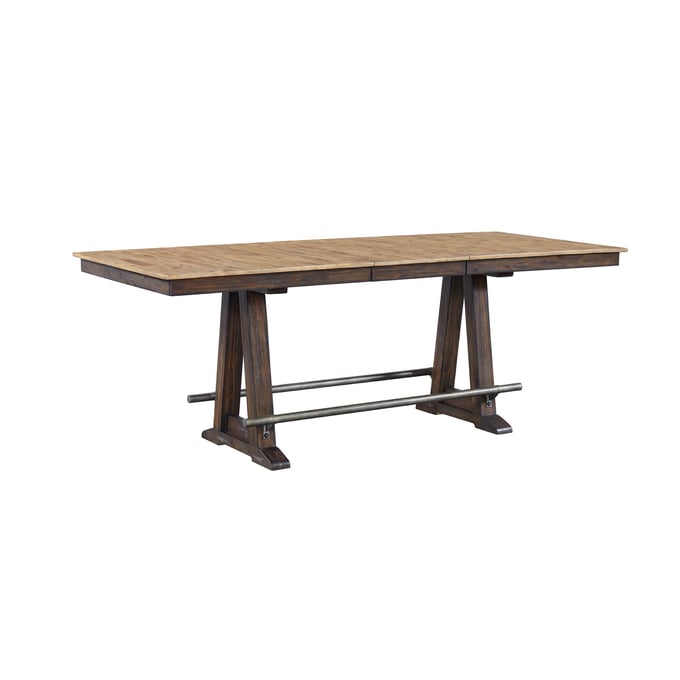 Intercon Transitions Driftwood Sable Trestle Counter Table INT-TR-TA-4096G-DWS-TABLE