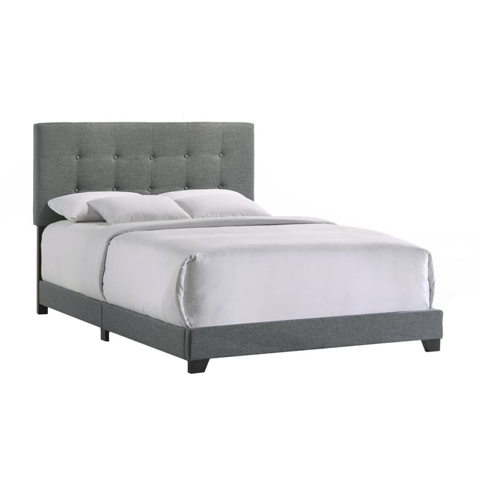 Intercon Addyson Gunmetal Queen Upholstered Bed INT-UB-BR-ADYQEN-GNM-C