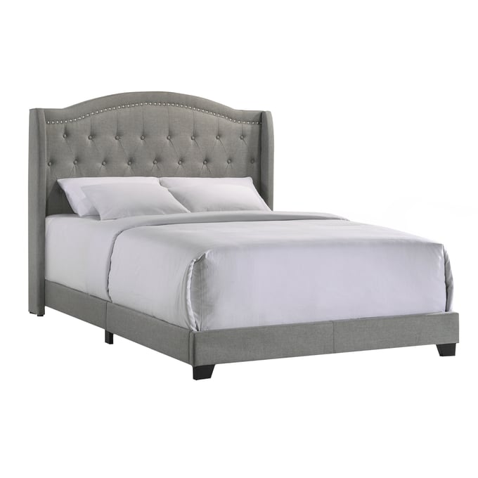 Intercon Rhyan Smoke Queen Upholstered Bed INT-UB-BR-RHYQEN-SMK-C