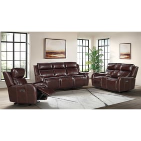 Intercon Wainwright Reddish Brown 3pc Living Room Set