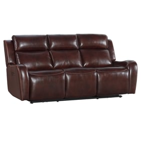 Intercon Wainwright Reddish Brown Dual Power Sofa