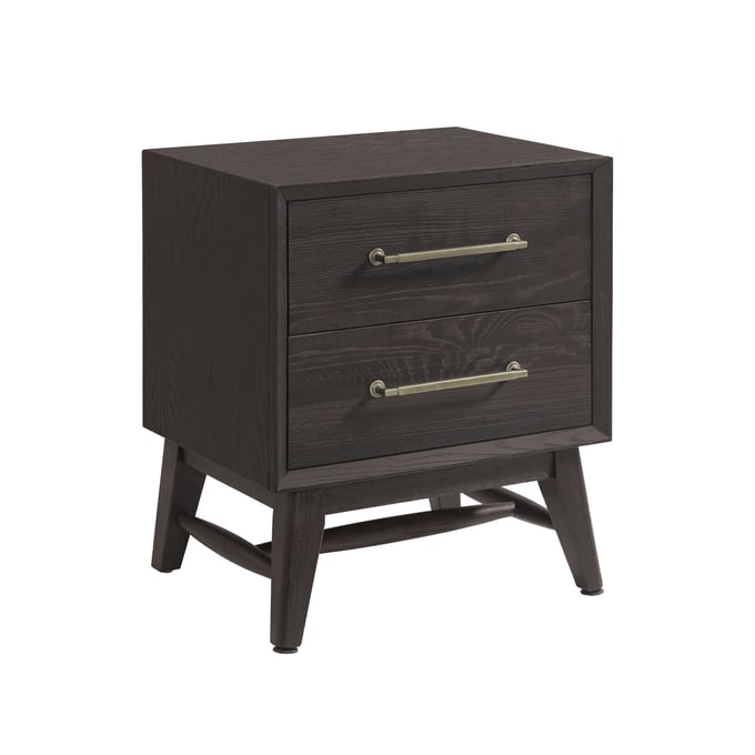 Intercon Bayside Black 2 Drawer Nightstand INT-BY-BR-9802-BLK-C