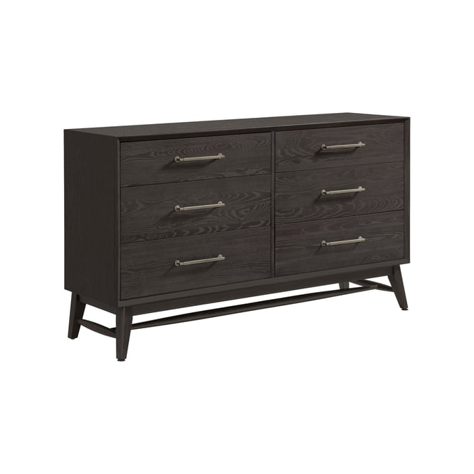 Intercon Bayside Black 6 Drawer Dresser INT-BY-BR-9806-BLK-C