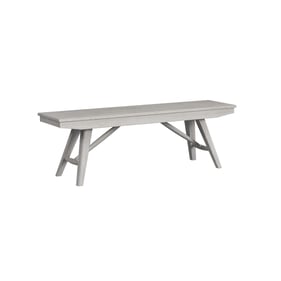 Intercon Bayside White Backless Bench