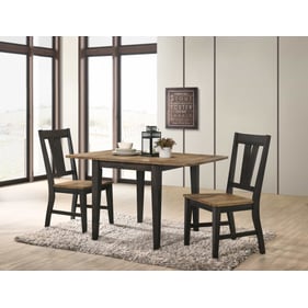 Intercon Harper Brushed Brown Pecan 3pc Splat Back Dining Room Set