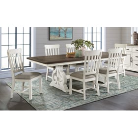 Intercon Drake Rustic White French Oak 7pc Dining Room Set