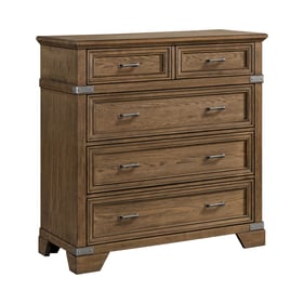 Intercon Forge Weathered Chestnut 5 Drawer Media Chest