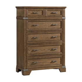 Intercon Forge Weathered Chestnut 6 Drawer Standard Chest