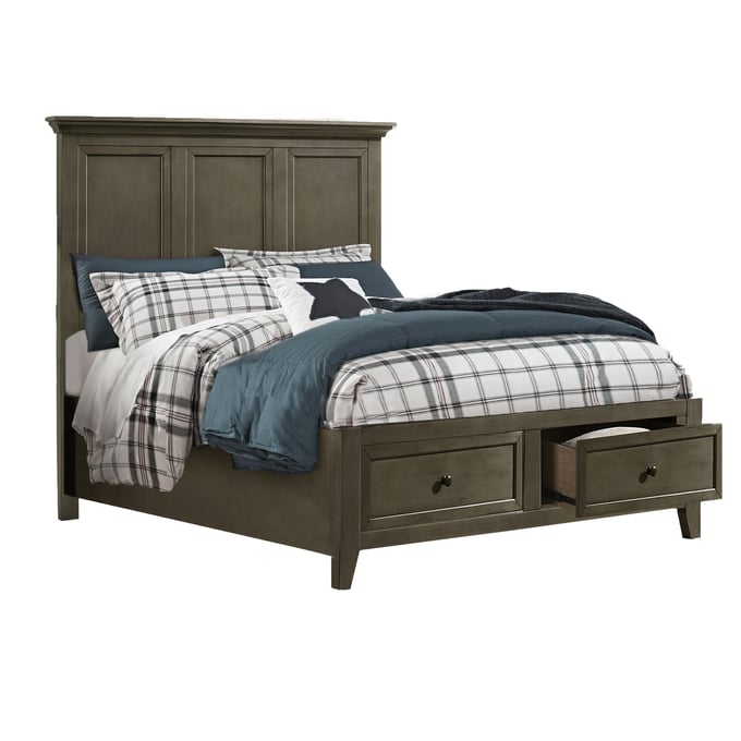 Intercon San Mateo Youth Gray 4pc Full Storage Bedroom Set INT-SM-BR-4325FS-GRY-BR-S4