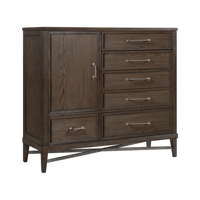 Intercon Preston 6 Drawer Gentlemans Chest INT-PN-BR-N3506G-WVO-C