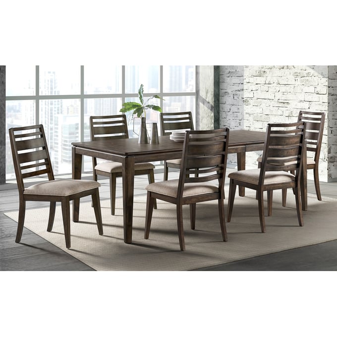 Intercon Kauai Brushed Mango 7pc Dining Room Set INT-KAUAI-DR-S1