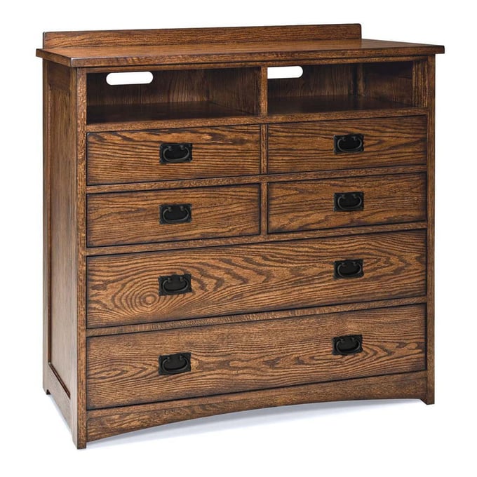 Intercon Oak Park Mission 5 Drawer Media Chest INT-OP-BR-N5806M-MIS-C