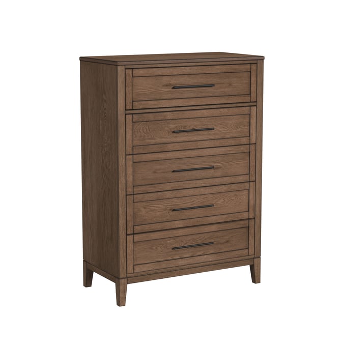 Intercon Oslo 5 Drawer Chest INT-OS-BR-7905-WCT-C