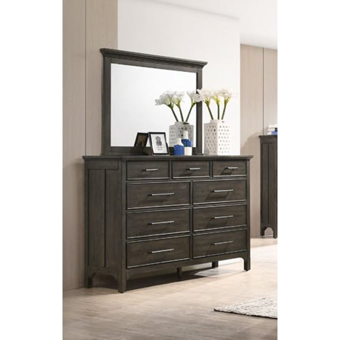 Intercon Hawthorne Burnished Clay Dresser And Mirror INT-HAWTHORNE-DRMR