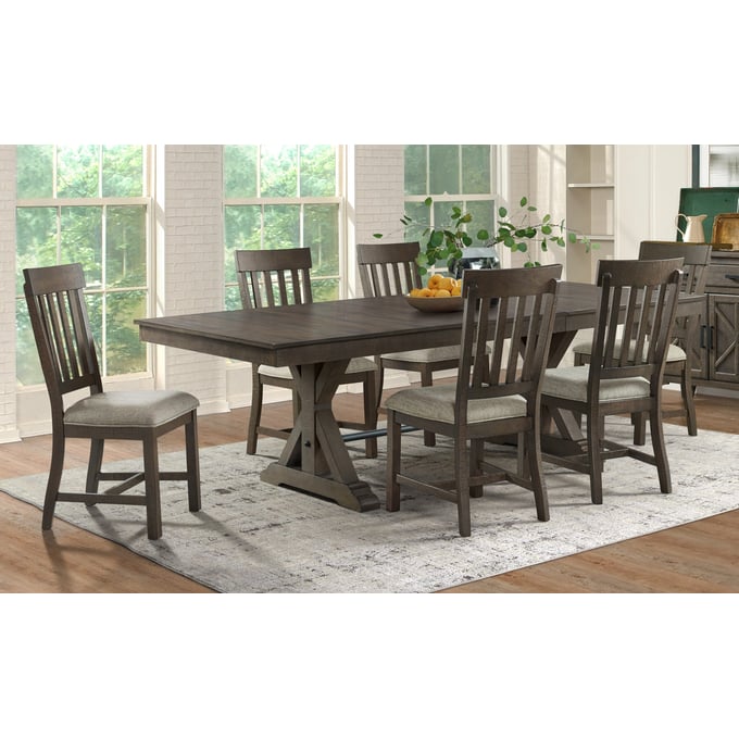 Intercon Sullivan Burnished Clay 7pc Dining Room Set INT-SULLIVAN-DR-S2