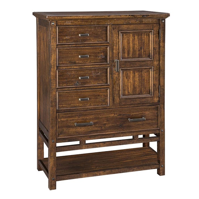 Intercon Wolf Creek 5 Drawer Chest with Door INT-WK-BR-N6105D-VAC-C