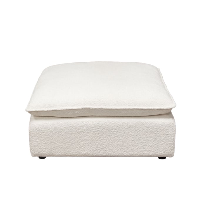 Diamond Sofa Ivy White Square Ottoman DMND-IVYOTWH