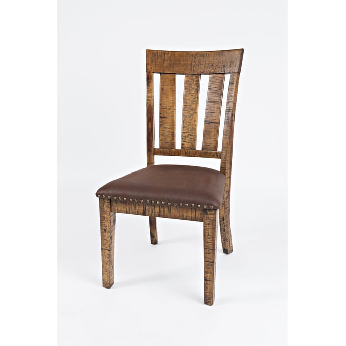 2 Jofran Furniture Cannon Valley Distressed Medium Brown Dining Chairs JFN-1511-392KD