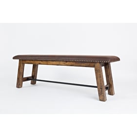 Jofran Furniture Cannon Valley Distressed Medium Brown Bench