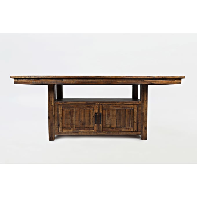 Jofran Furniture Cannon Valley Distressed Medium Brown Storage Dining Table JFN-1511-72TBKT