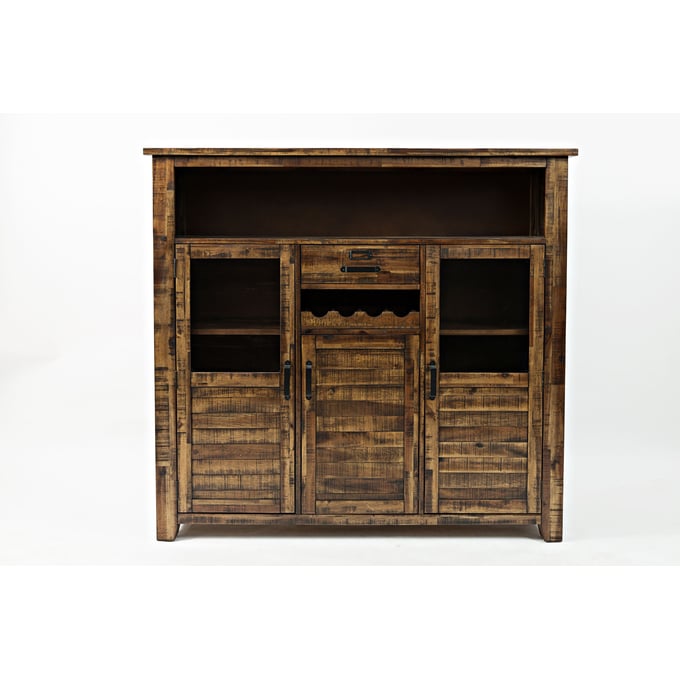 Jofran Furniture Cannon Valley Distressed Medium Brown Wine Cabinet JFN-1511-89