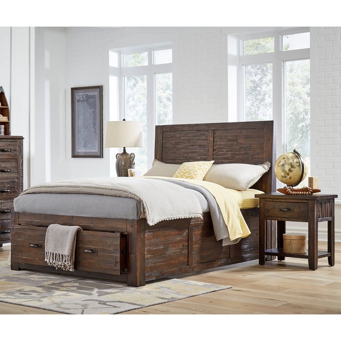 Jofran Furniture Jackson Lodge Dark Brown 2pc Kids Bedroom Set With Full Drawer Bed JFN-1605-757677KT-S1