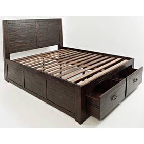 Jofran Furniture Jackson Lodge Dark Brown Queen Storage Bed