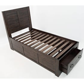 Jofran Furniture Jackson Lodge Dark Brown Twin Storage Bed