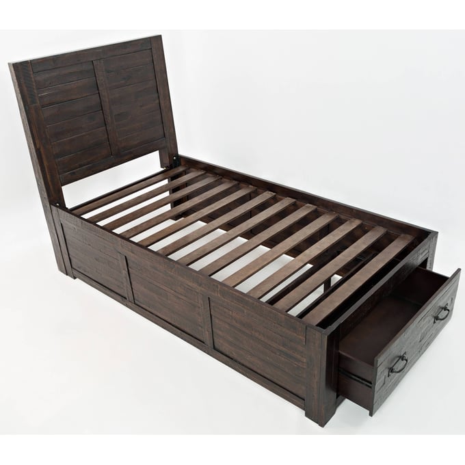 Jofran Furniture Jackson Lodge Dark Brown Twin Storage Bed JFN-1605-656667KT