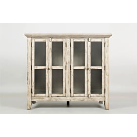 Jofran Furniture Rustic Shores Scrimshaw Cream 48 Inch Accent Cabinet