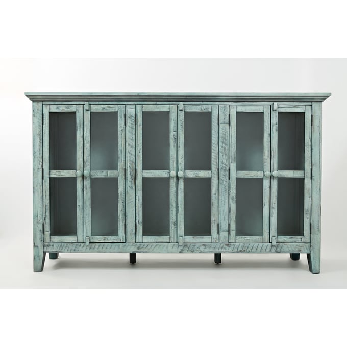 Jofran Furniture Rustic Shores Surfside Blue 70 Inch Accent Cabinet JFN-1615-70