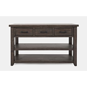 Jofran Furniture Madison County Harris Barnwood 3 Drawers Console Table