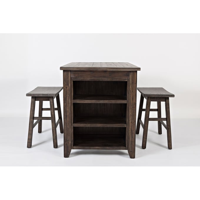 Jofran Furniture Madison County Barnwood Brown 3pc Counter Height Set JFN-1700-36