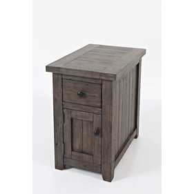 Jofran Furniture Madison County Barnwood Brown Chairside Table