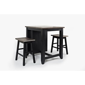 Jofran Furniture Madison County Vintage Black 3pc Counter Height Set