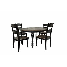 Jofran Furniture Madison County Vintage Black 66 Inch 5pc Dining Set