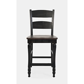 2 Jofran Furniture Madison County Vintage Black Counter Height Stools