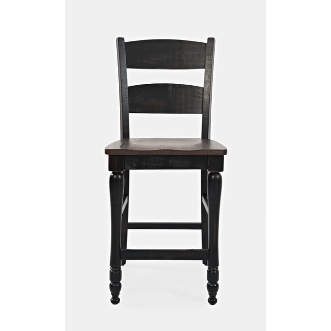 2 Jofran Furniture Madison County Vintage Black Counter Height Stools JFN-1702-BS401KD