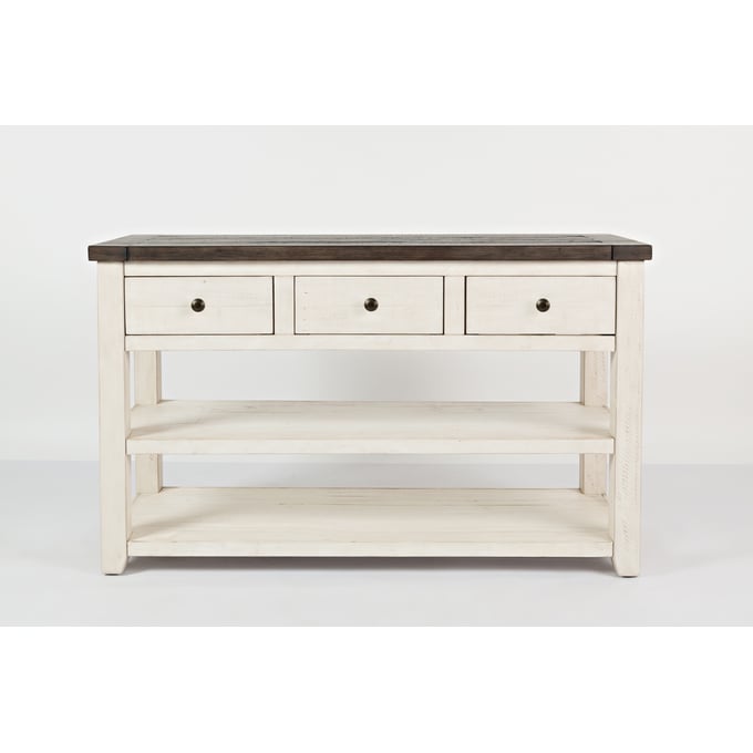 Jofran Furniture Madison County Vintage White Sofa Media Table JFN-1706-4