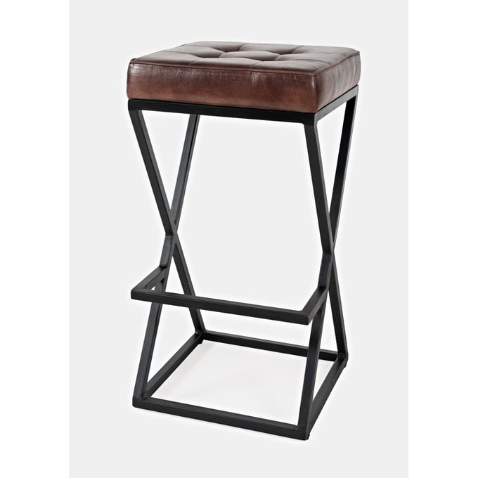 Jofran Furniture Global Archives Dark Sienna Leather Stool JFN-1730-192DS