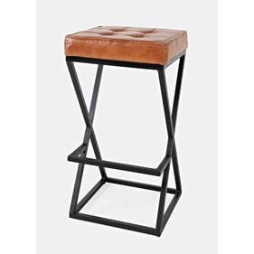 Jofran Furniture Global Archives Saddle Leather Stool