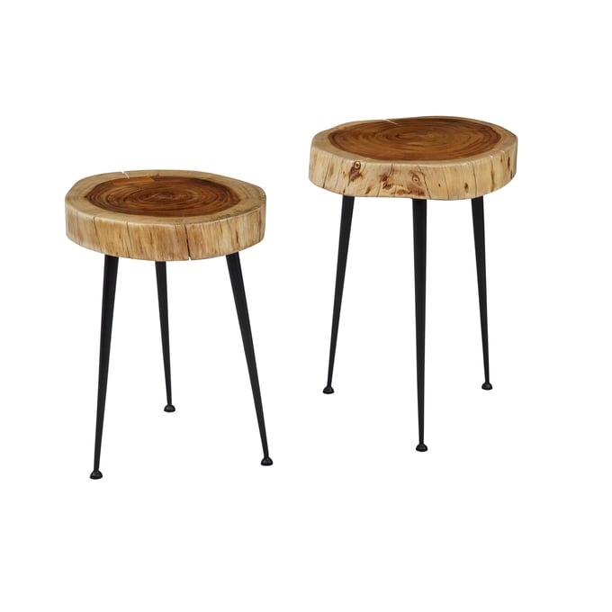 Jofran Furniture Global Archive Natural Brown 2pc Accent Table JFN-1730-20KD