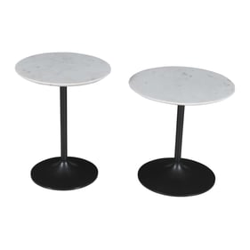 Jofran Furniture Global Archive White Gunmetal 2pc Accent Table