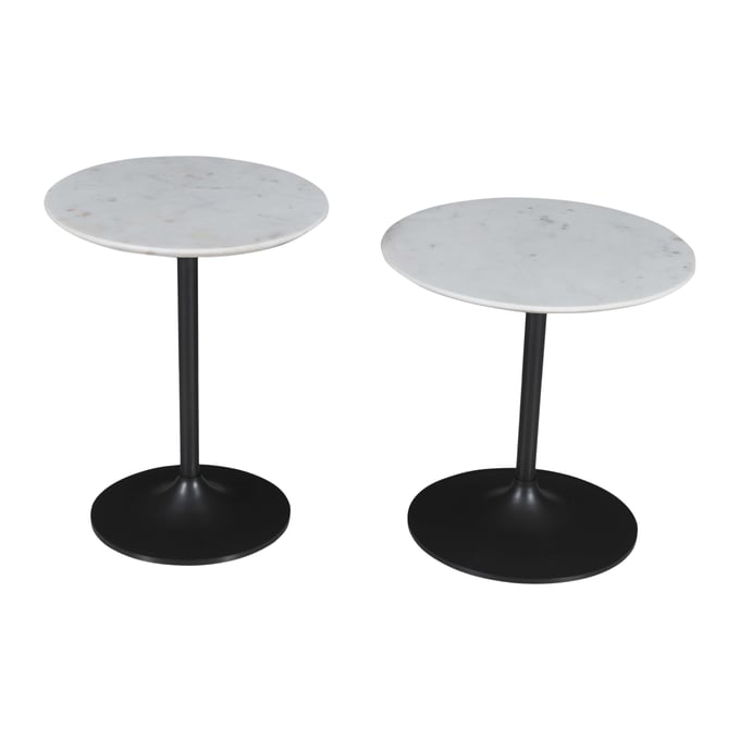 Jofran Furniture Global Archive White Gunmetal 2pc Accent Table JFN-1730-222GM