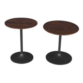 Jofran Furniture Global Archive Gunmetal Pedestal 2pc Accent Table