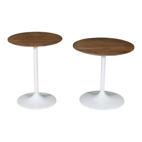 Jofran Furniture Global Archive White Pedestal 2pc Accent Table