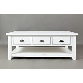 Jofran Furniture Artisans Craft Weathered White Cocktail Table