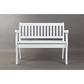 Jofran Furniture Artisans Craft Weathered White Storage Bench