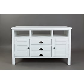 Jofran Furniture Artisans Craft Weathered White 50 Inch Media Console