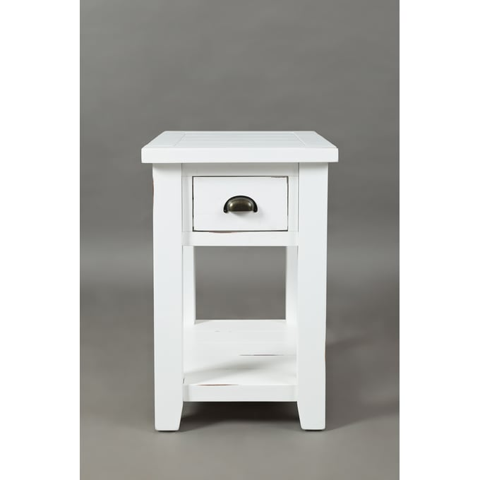 Jofran Furniture Artisans Craft Weathered White Chairside Table JFN-1744-7